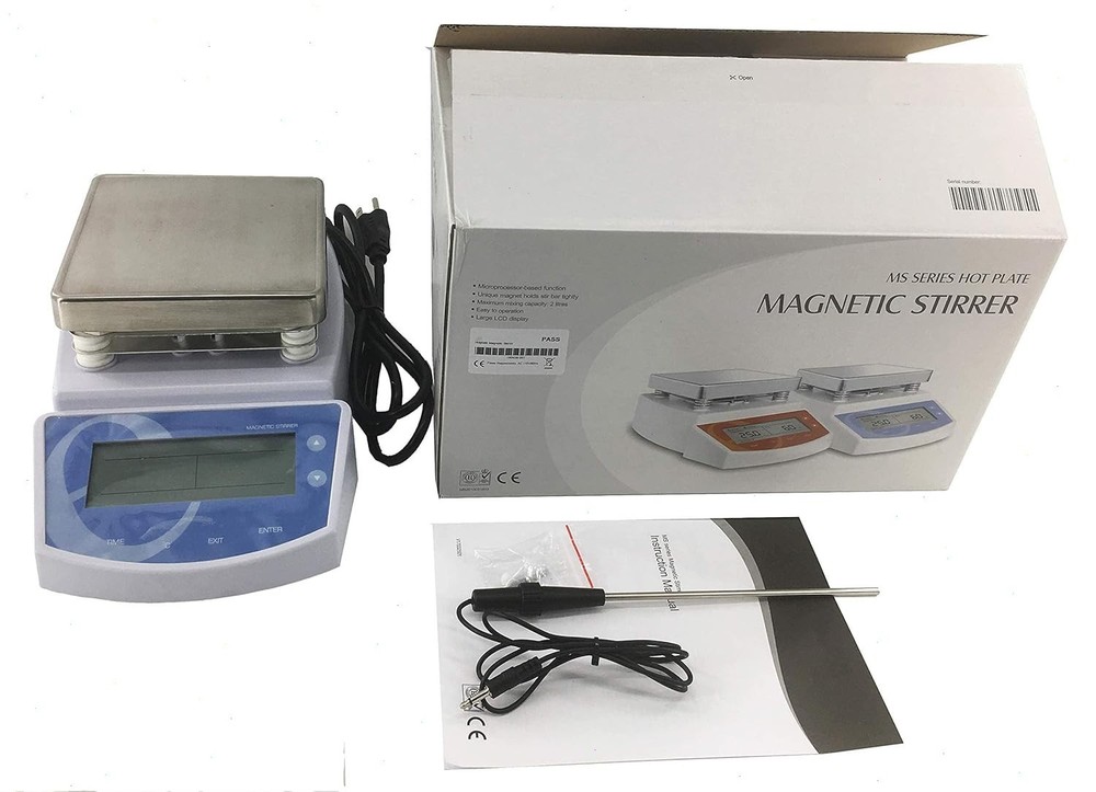 Heating Magnetic Stirrer with Programmable Stirring Time Temperature Probe 2L