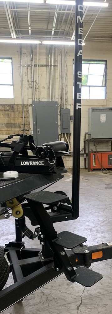 Winch mount triple step boat trailer steps