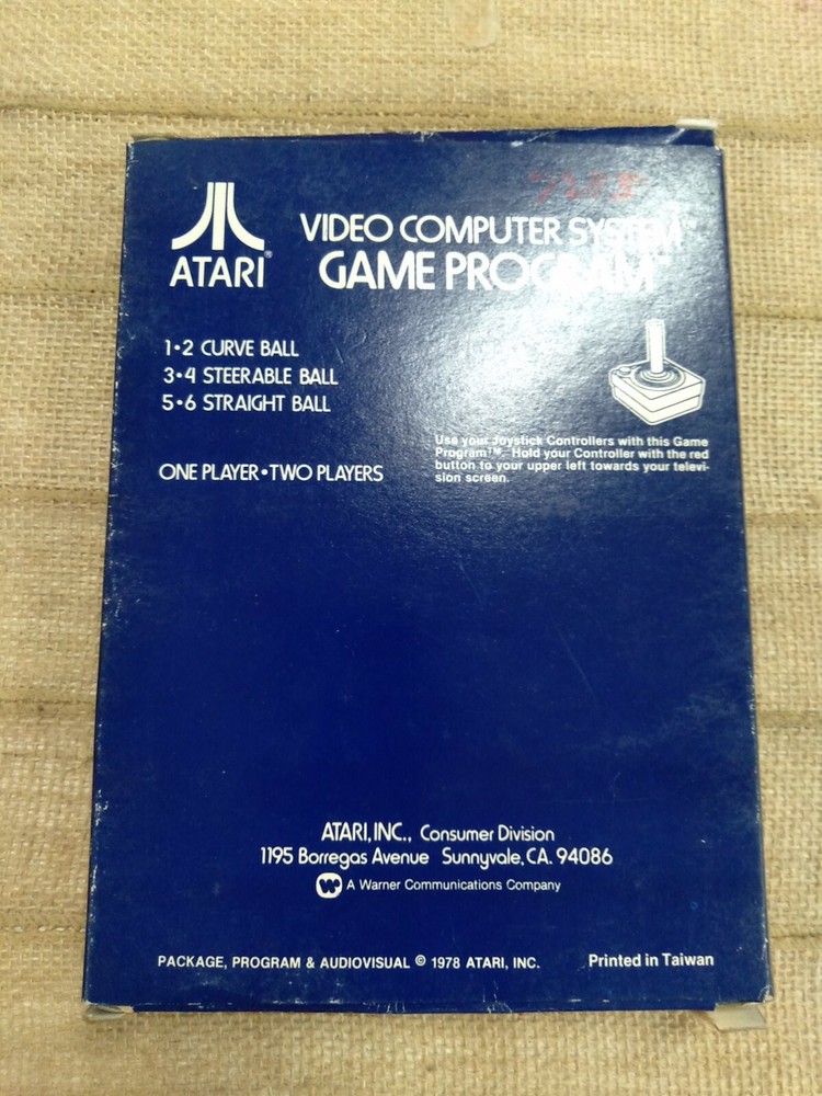 ATARI Complete Bowling Video Computer System Game Program 6 Video Game