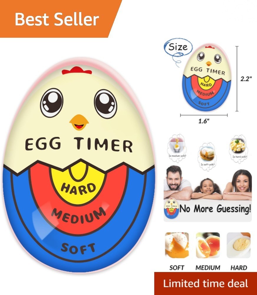 BPA-Free Tricolor Egg Timer for Precise Soft/Hard Boiled Eggs – Fun Kitchen Tool