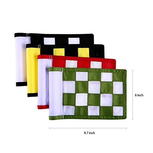 Golf Flag, Checkered Training Putting Green Flags, Golf 4-sets new version
