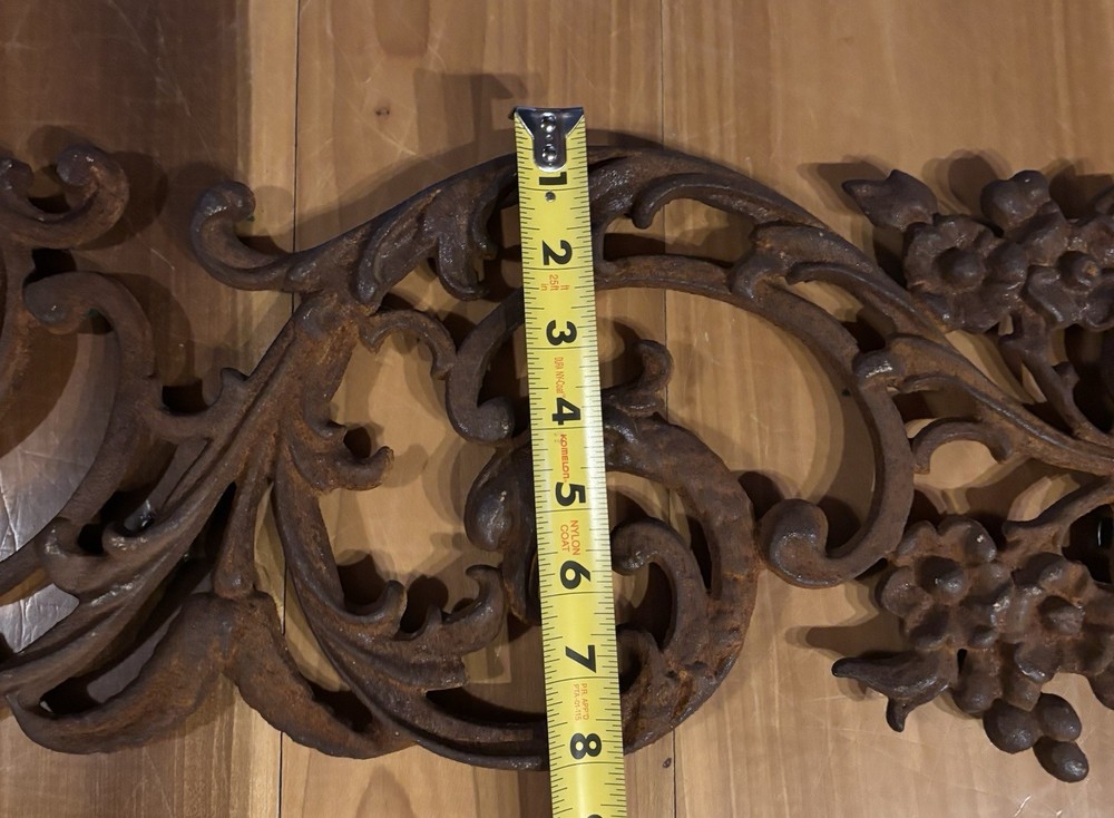 Vintage Cast Iron Rustic 25” Wall Hanging Decor