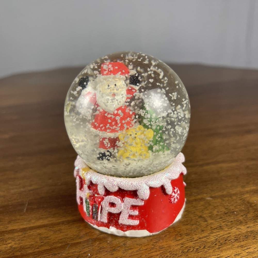 Snow Globe Christmas Santa Hope 3.5”