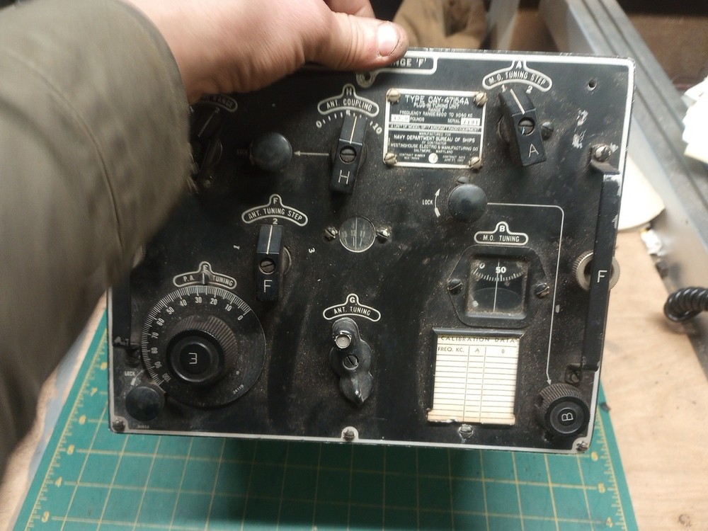 Navy Tipe Cay-4754a Transmitter Tuning Unit In Good Shape