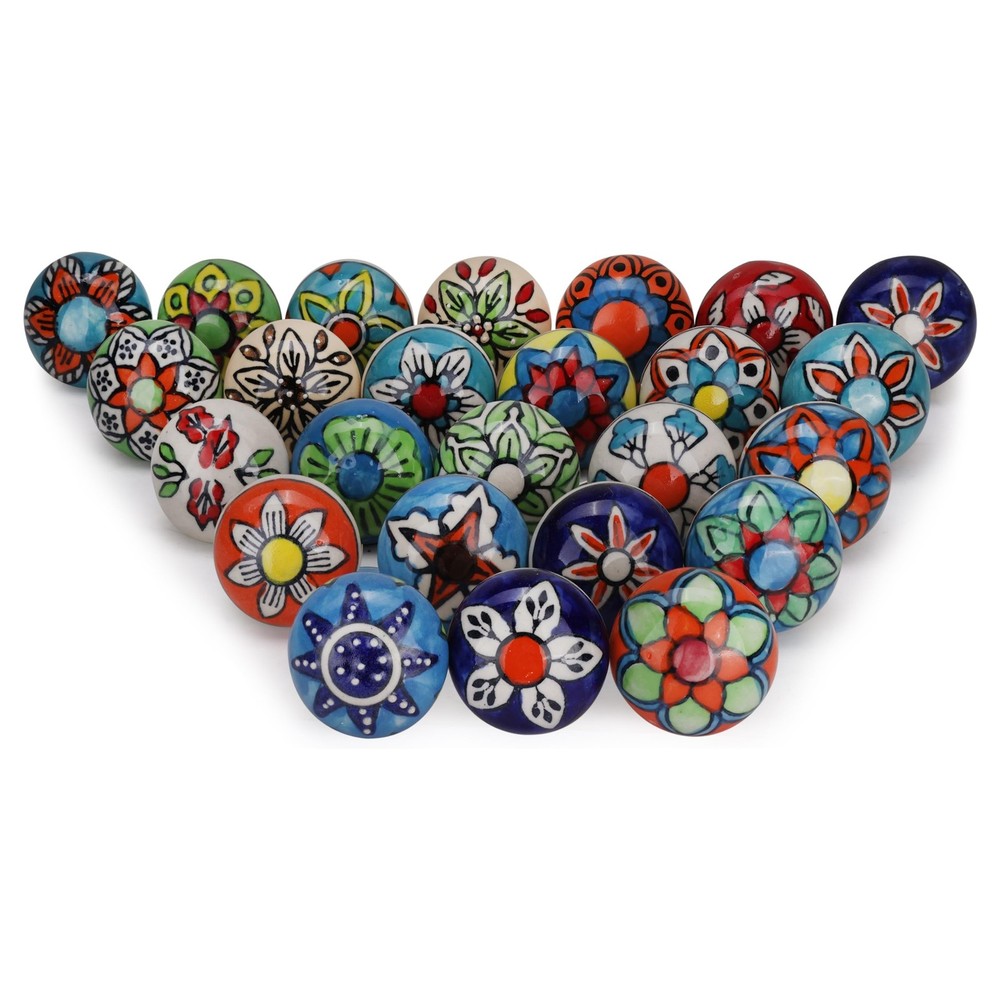 Cabinet Multicolor Assorted Ceramic Drawer Pull Handle Kitchen Cupboard Wardr...