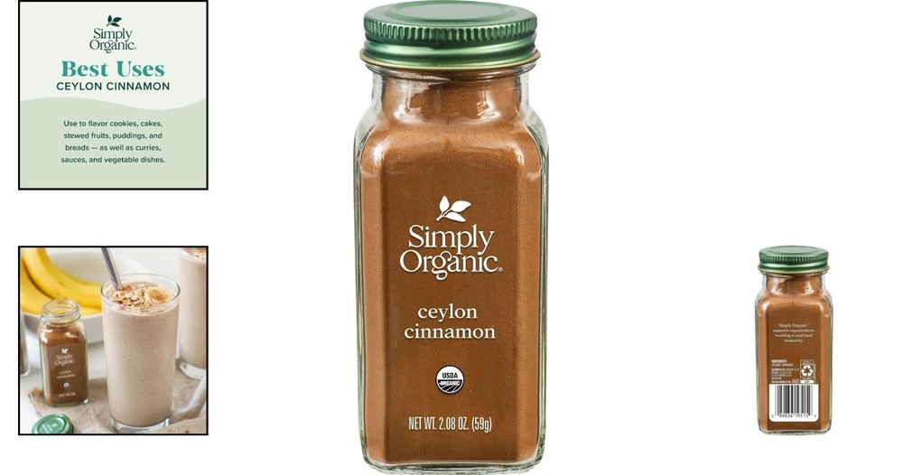 Non-GMO Ceylon Cinnamon Powder, 2.08 Oz - & Kosher Certified