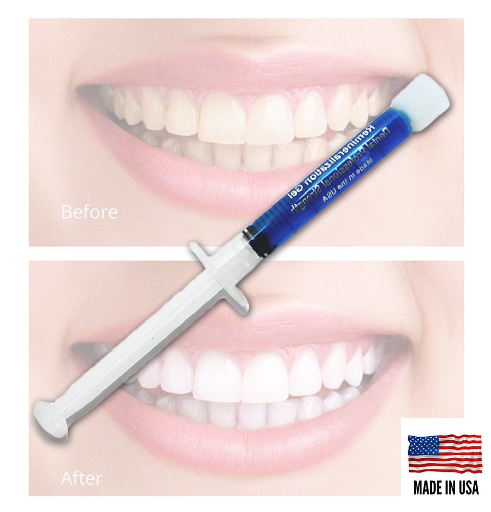 4 Carbamide Peroxide + Remin SENSITIVE TEETH Whitening BLEACHING White + 1 Light