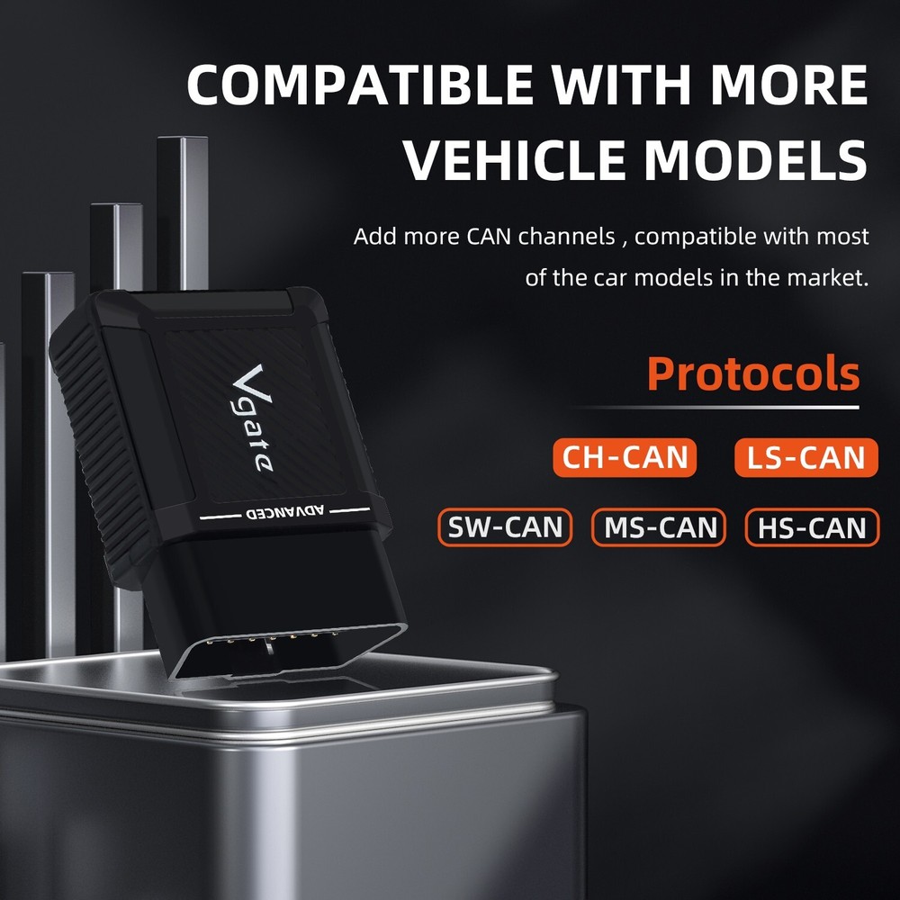 Vgate vLinker MS BT3.0 OBD2 Car Diagnostic Scanner Code Reader IOS/Android/PC