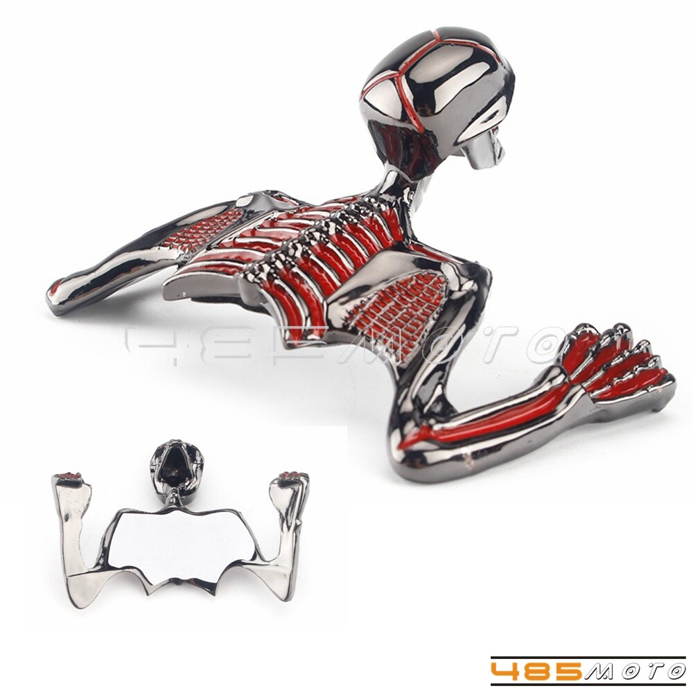 Motorcycle Small Front Fender Headlight Visor Ornament Skull Skeleton Decorative