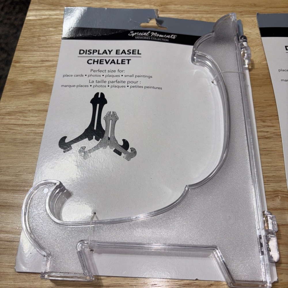 10" Display Easel Holder Clear-Set Of 2