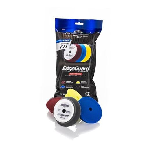 - EdgeGuard Foam Buffing Kit - Multicolor - 3" (4 Pack) Multicolor Buffing Kit