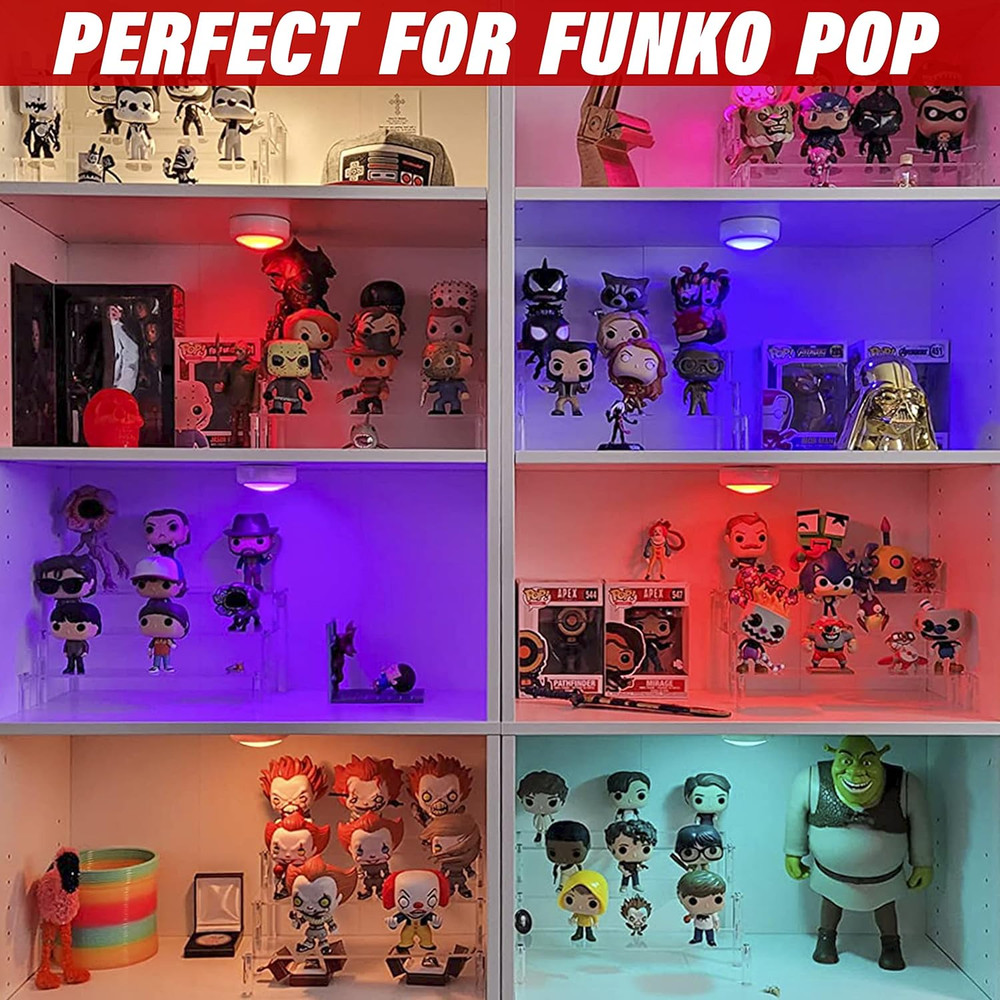 Acrylic Display Risers,Clear Display Risers Stand Small Mini Shelf 3 Tiered Cupc