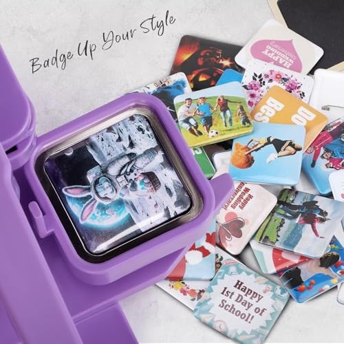 Square Magnet Button Maker Press Machine with 100 Sets Square Badge Making