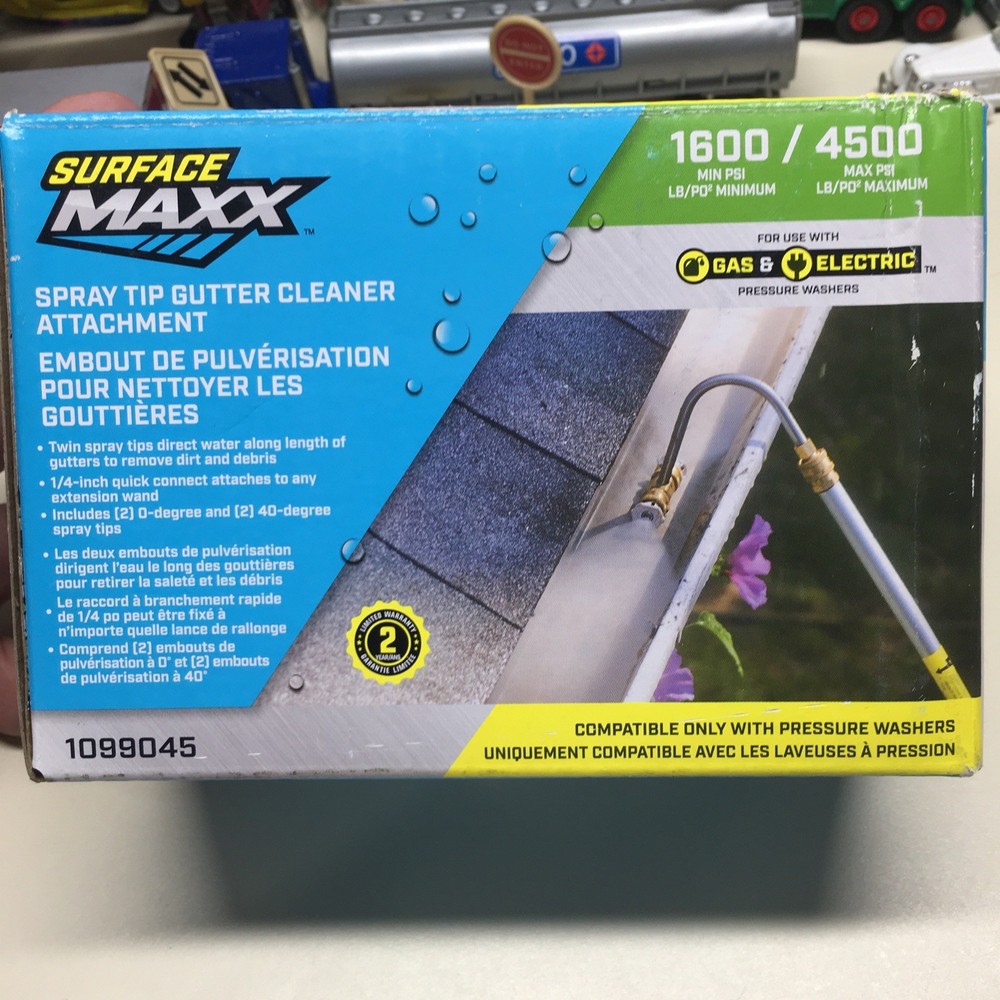 Surface Maxx Spray Tip Gutter Cleaner Attachment Pressure Washer Compatible