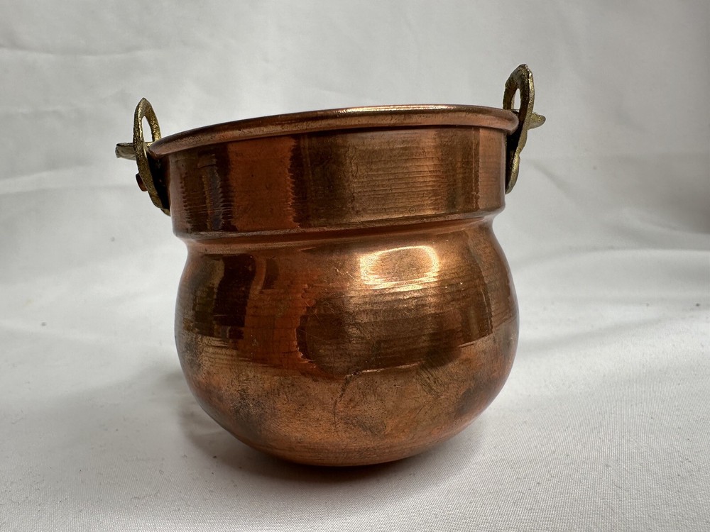 Fairy Garden Copper Kettle 3"