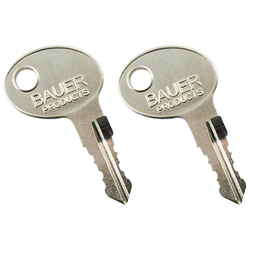 1 Pair (2 keys) Bauer AE Series Precut Key to Code 005 RV Trailer Key