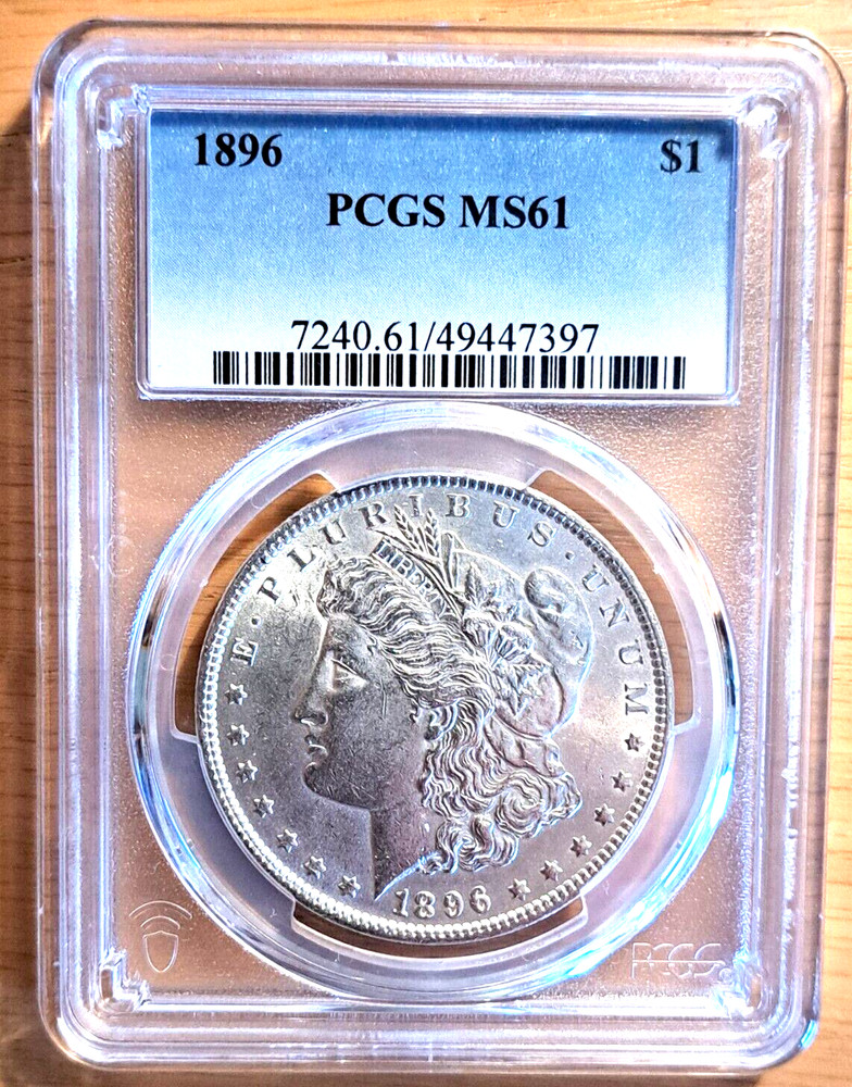 1896 P PCGS MS61  Morgan 90% SILVER