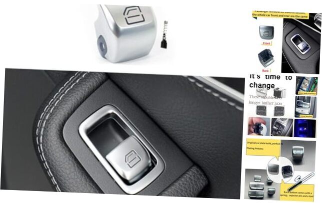 Window Switch Button Covers for Mercedes Benz C E GLC Class,Passenger Side