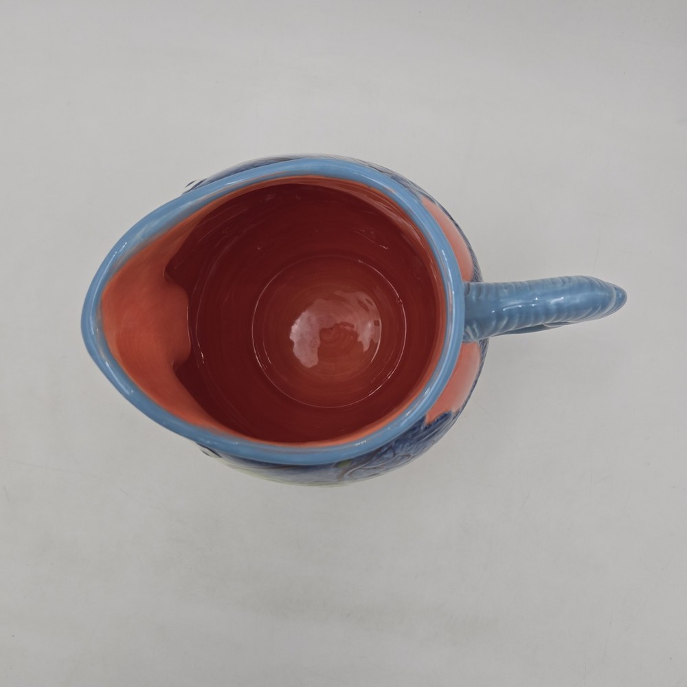 Multi Colored Fish Ceramic Pitcher by Bella Casa ( Ganz ) | Double Sided