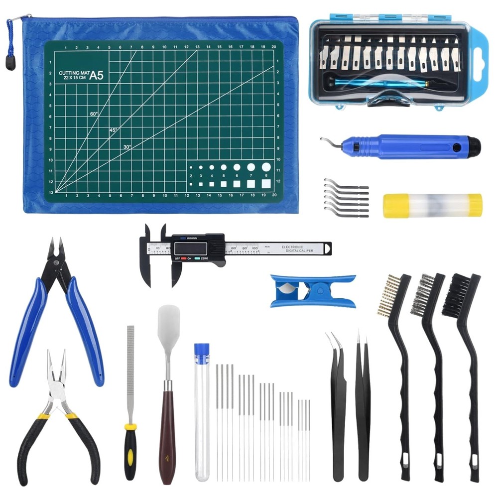 Versatile 3D Printer Toolkit - 55 Pieces for Accurate Print Refinement & Cleanup