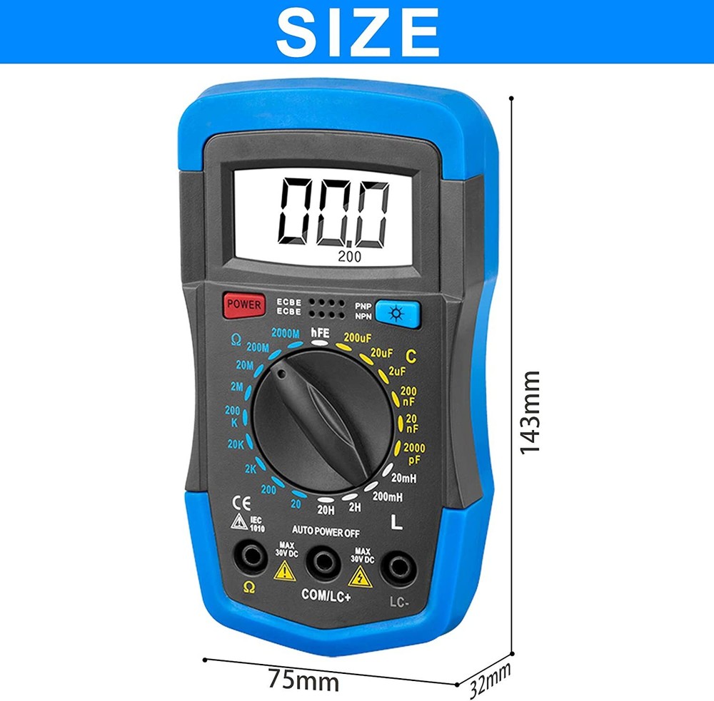 Mini LCD Digital Multimeter LCR Meter Resistance Capacitance Inductance Tester