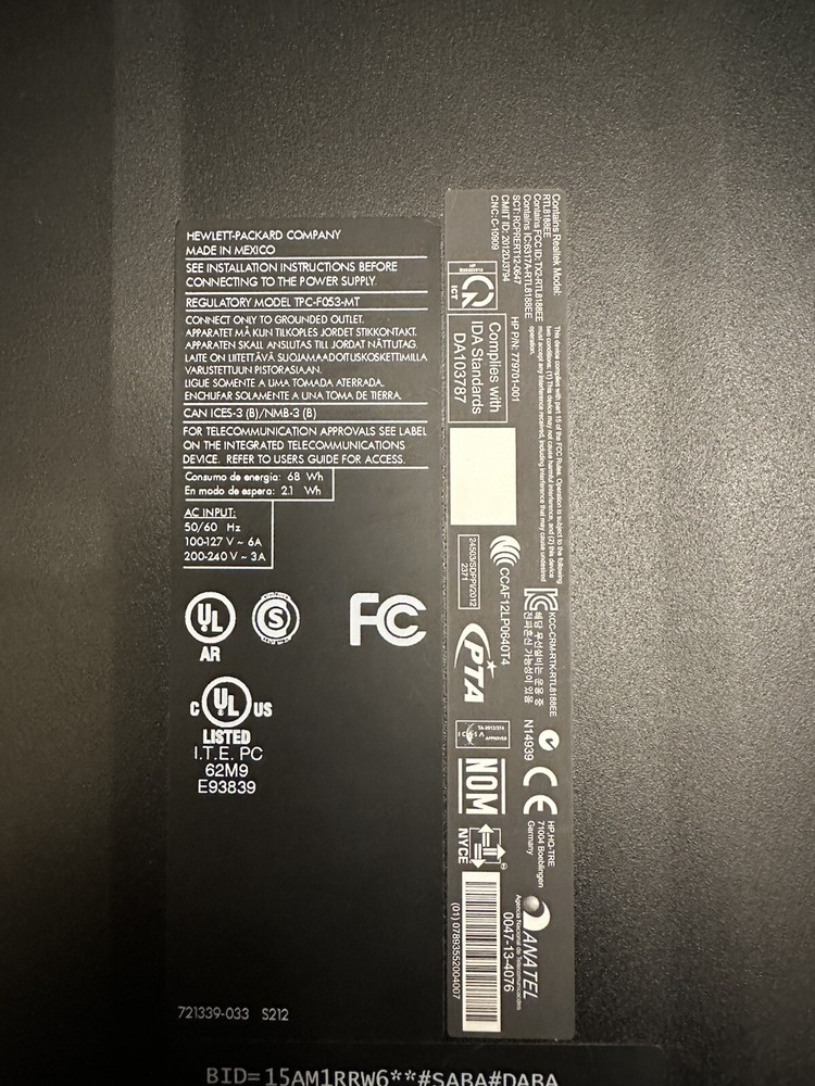 HP Pavillion 500 PC Series