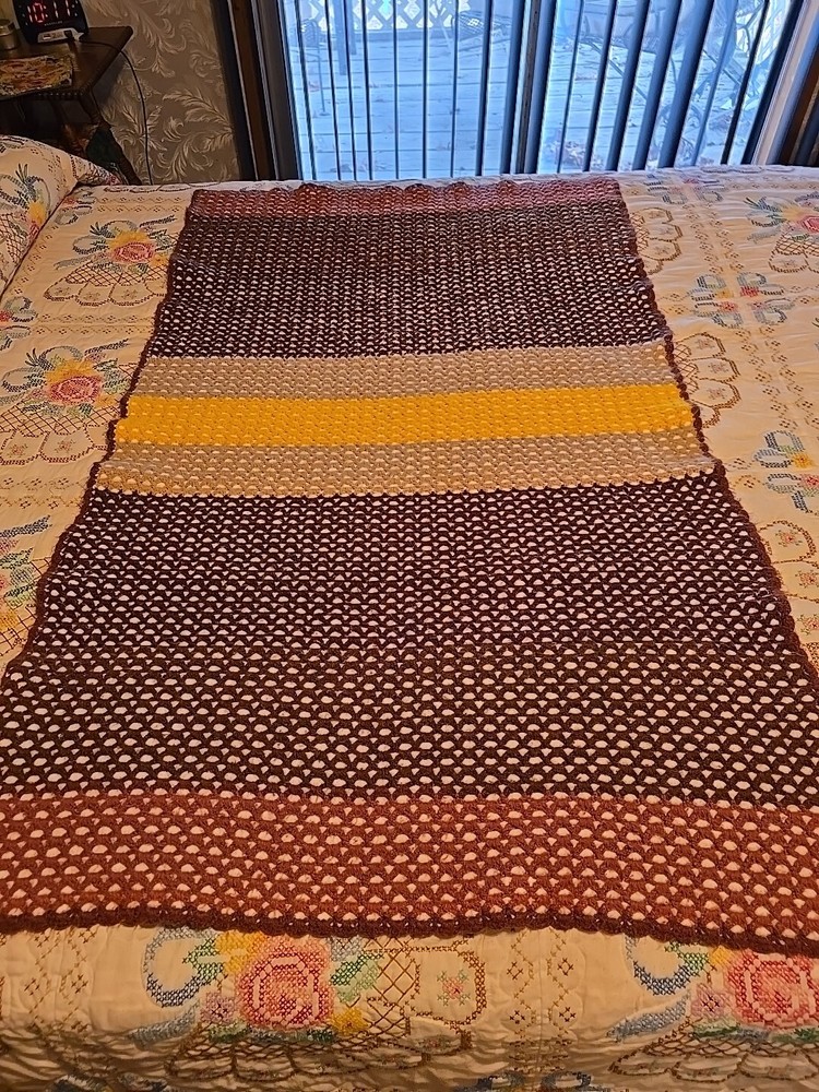 Pre-Owned Handmade Double Sided Lap Afghan
