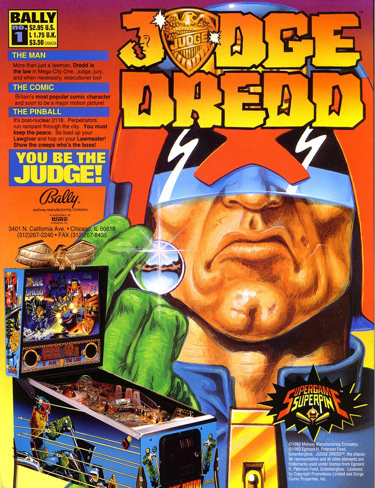 Bally Judge Dredd Pinball Machine Playfield Slingshot Plastic Left