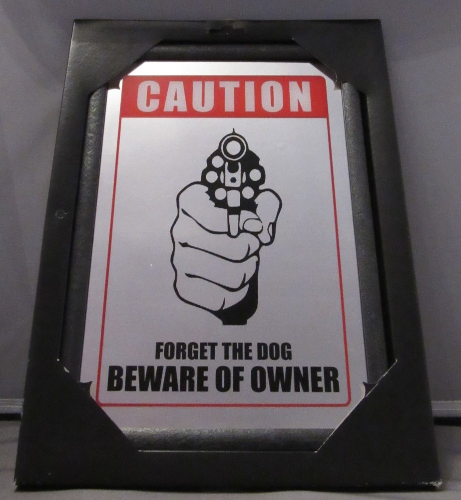Mirror Caution pub/bar, mancave, home decoration