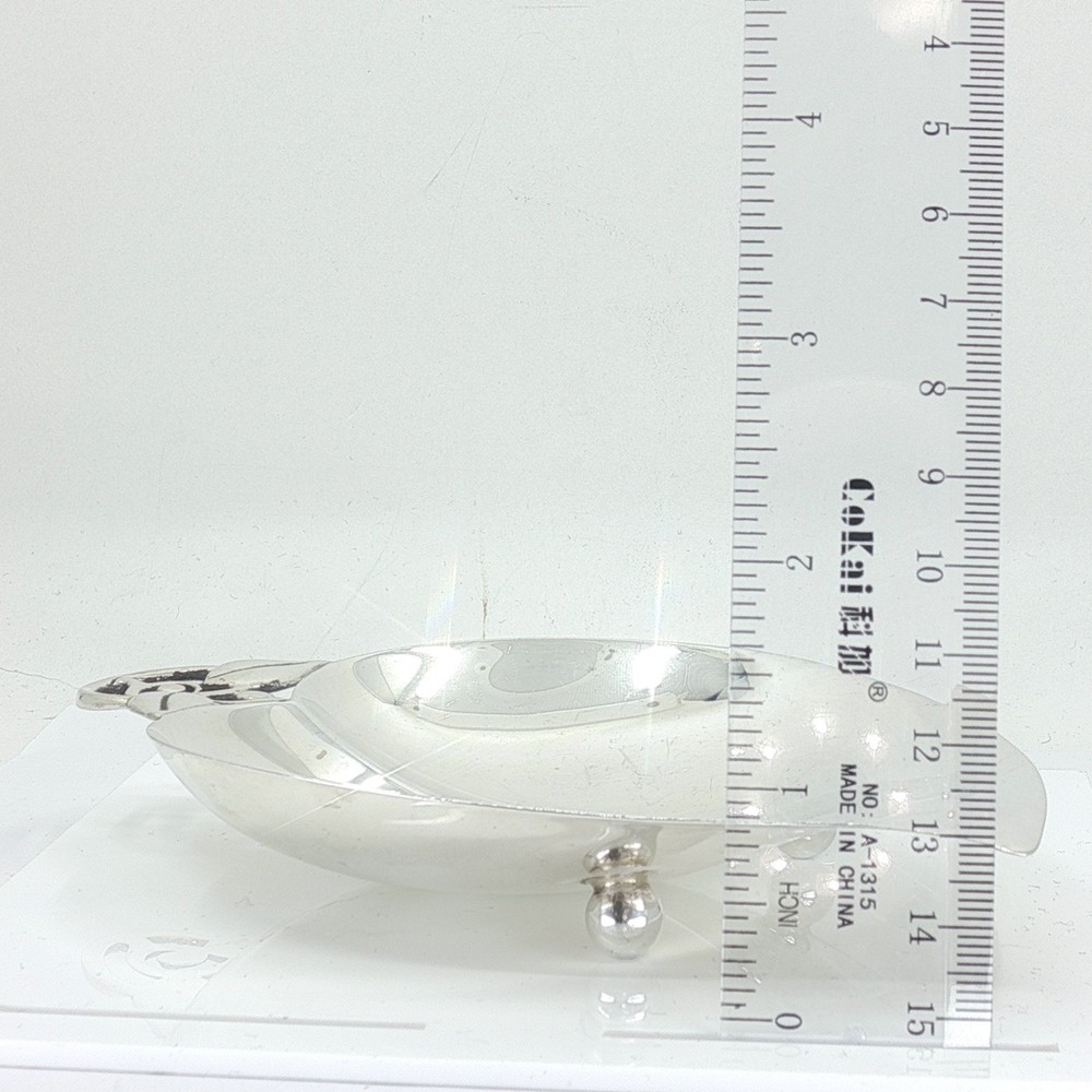 Tiffany & CO. Sterling Silver Footed Leaf Candy Dish #25053
