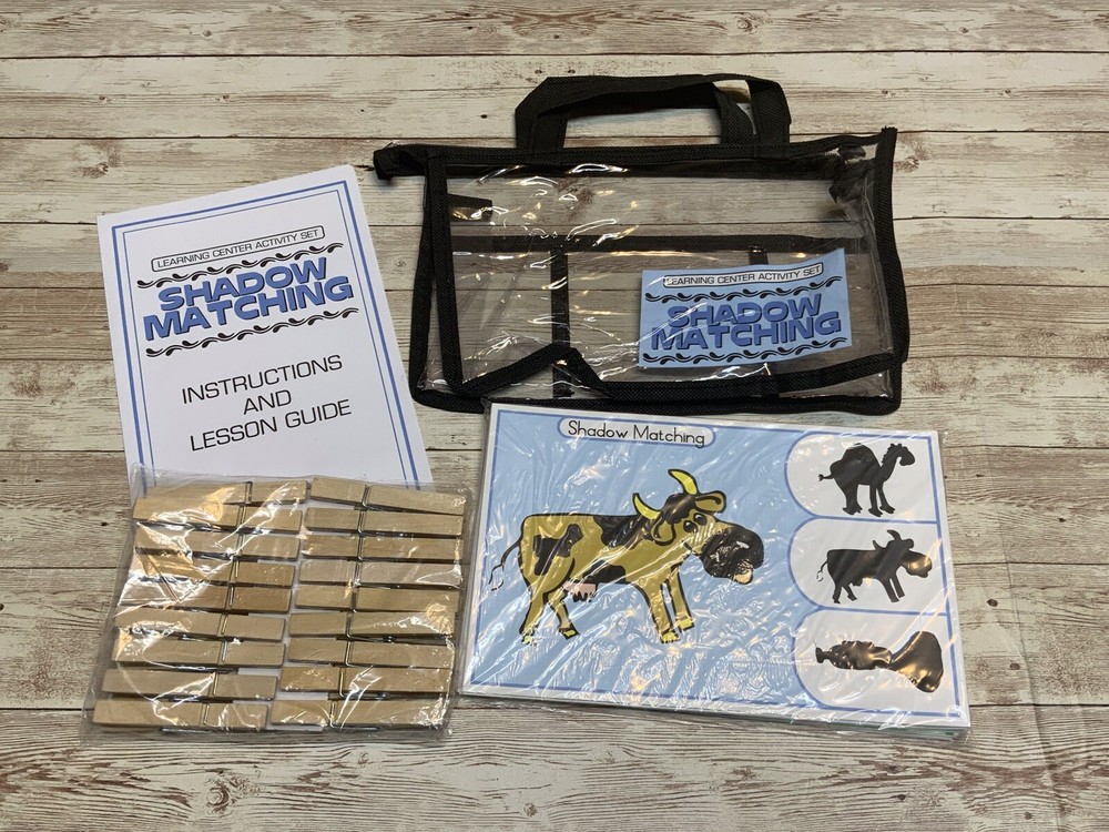 Learning Center Activity Set - Shadow Matching - Clothespin Learning Center