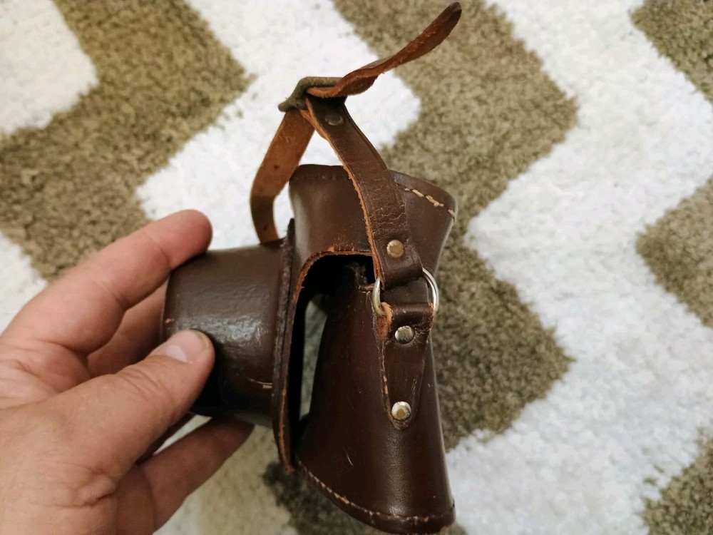 Ihagee Semi Hard Hardbound Brown Leather Fitted Camera Case