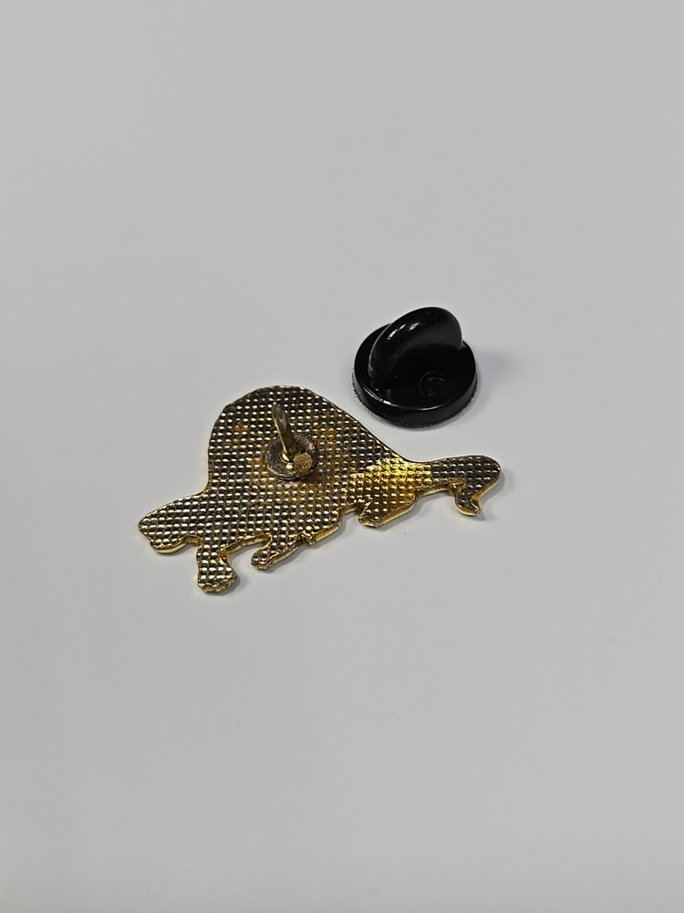 Dimetrodon Dinosaur Lapel Pin Green & Orange