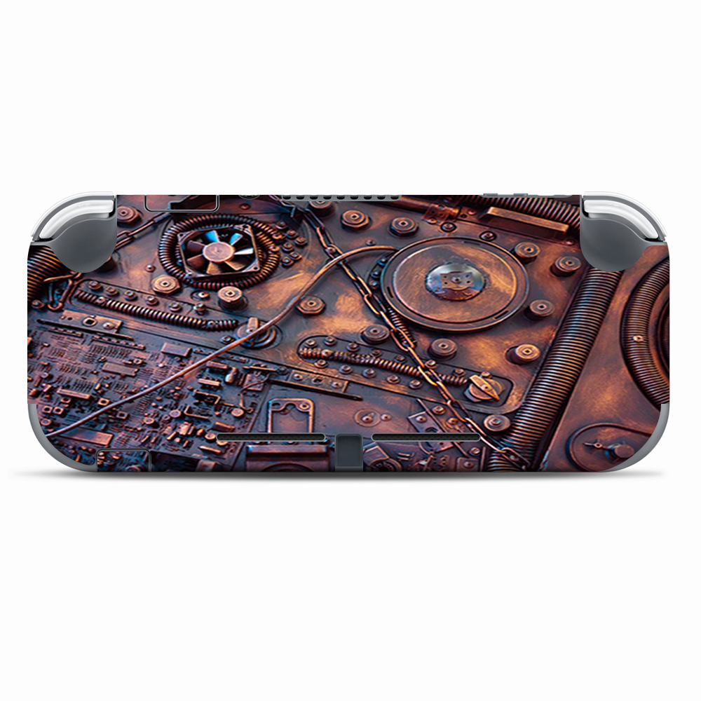 Skins Decals wrap for Nintendo Switch Lite - Steampunk Metal Panel Vault Gear