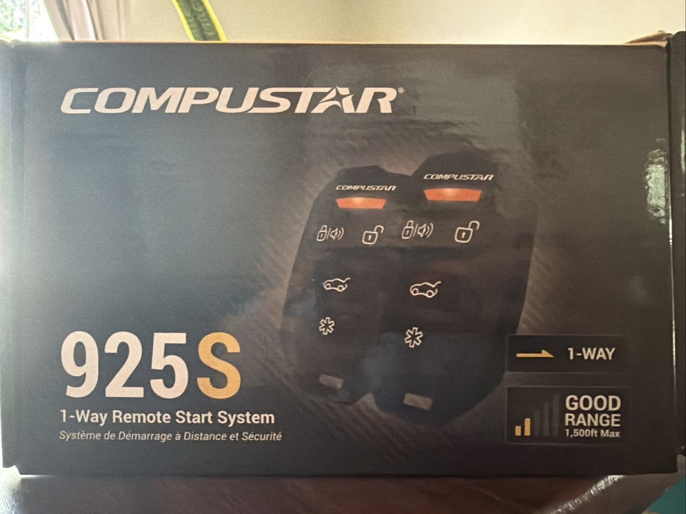 NEW Compustar CS925-S 1-Way Remote Start System (2) 4-Button Remotes 1500' Range