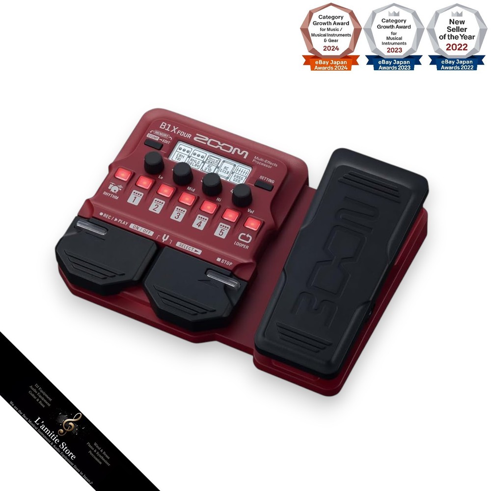 Zoom B1X FOUR Bass Multi-effects Processor with Expression Pedal B1X  FOUR Japan