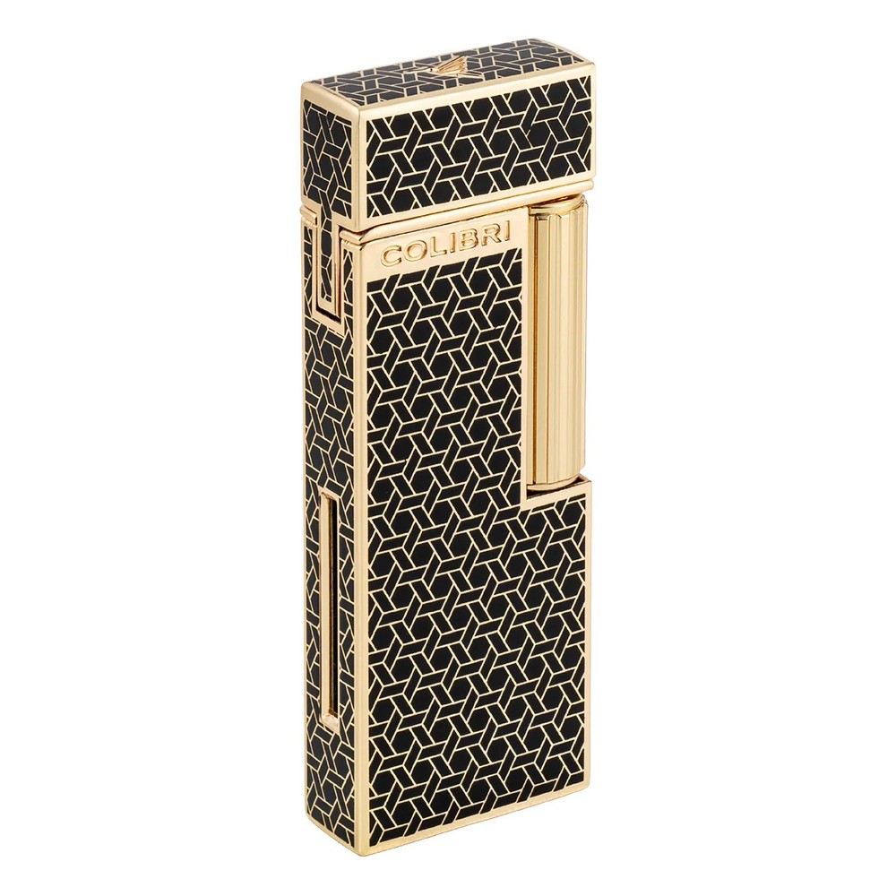 Colibri Cigar Lighter Continental Gold Patterned