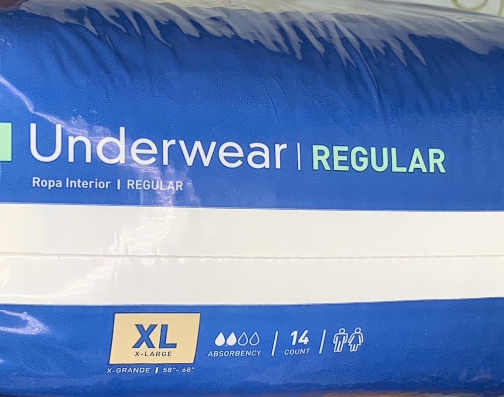 McKesson Underwear Regular XL 14 Count. 58”-68”.