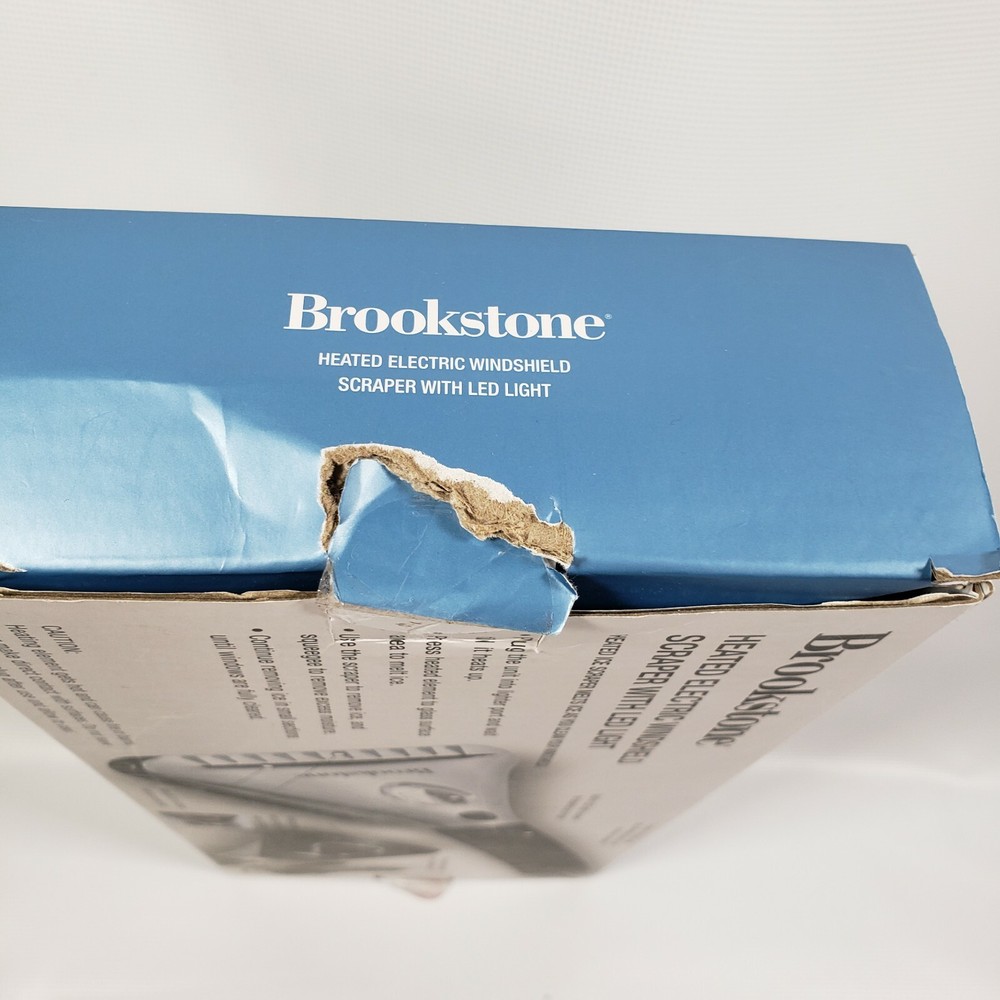 Brookstone Heated Electric Windshield SNOW Scraper LED Light Extendable Handle