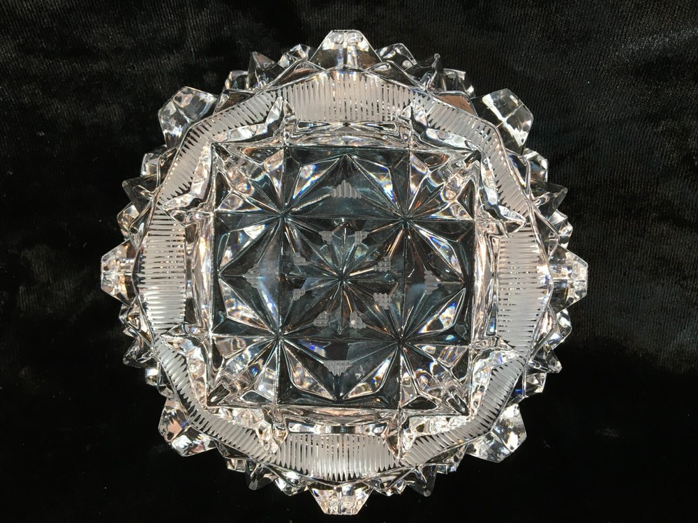 5" Clear Cut Glass Ashtray