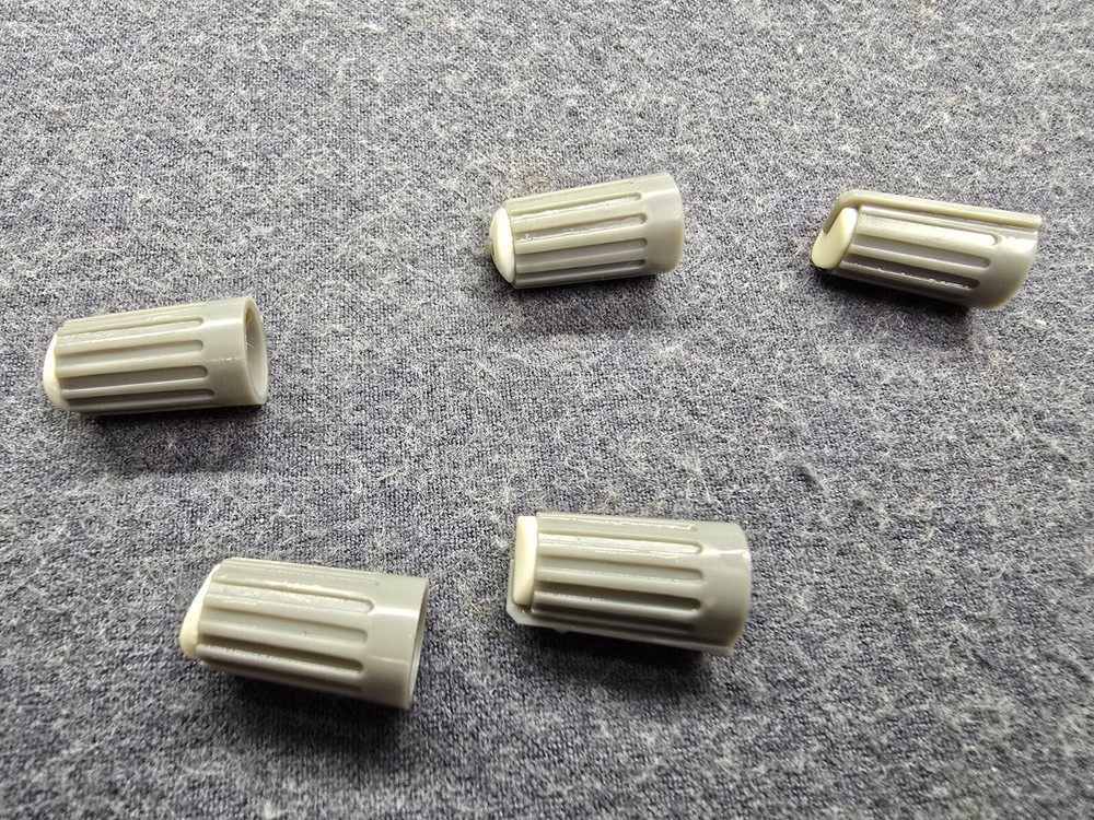 5 Grey & White D-Shaft Knobs for BEHRINGER Eurorack UB2442FX-Pro Mixer
