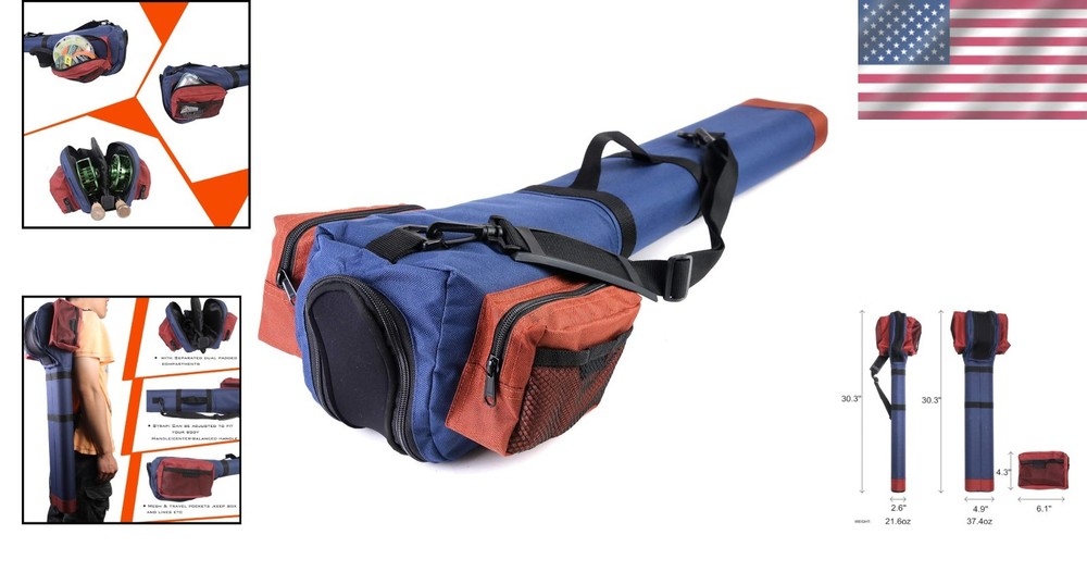 Durable Dual Fly Rod Case with Adjustable Shoulder Strap - Ultimate Protection