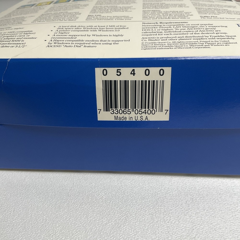 Ascend New Version 4.0 Contact Management System For Windows Franklin Quest