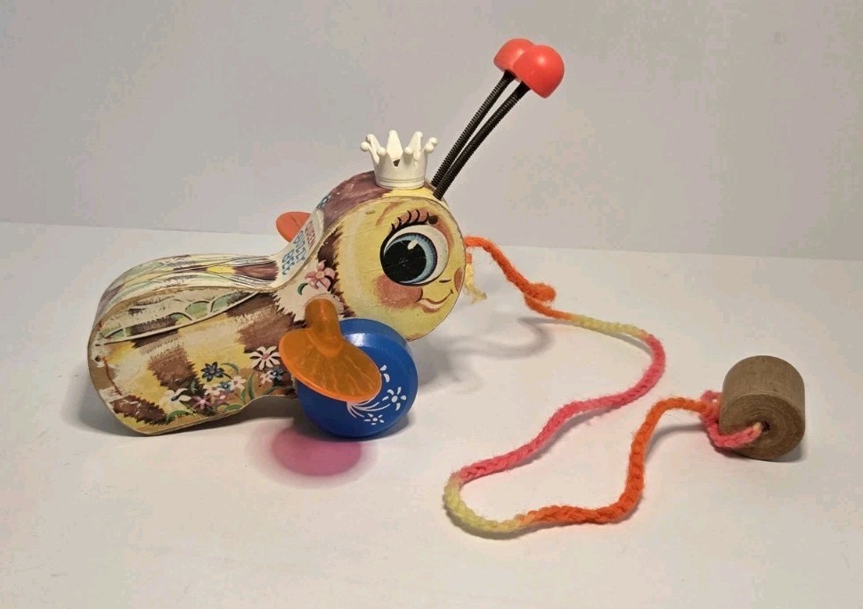 Fisher Price Busy Bee Vintage Pull Toy