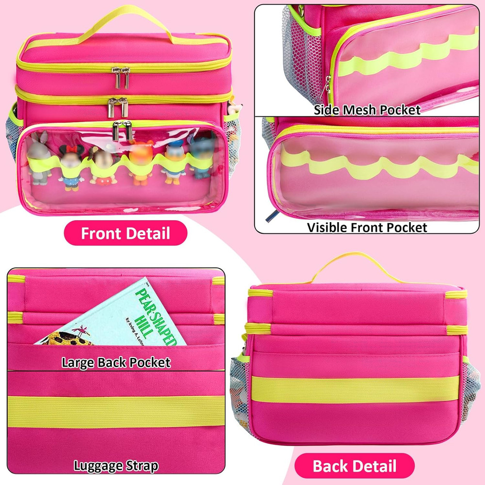 Toniebox Starter Set Carrying Case with Shoulder Strap - Double Layer Organizer