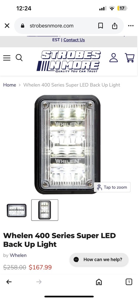 Whelen 400 Series Super LED WHITE Back Up Light Linear