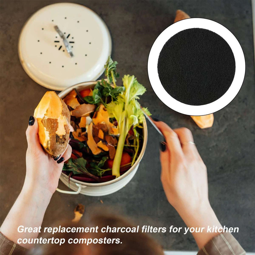 6.7 Inch Universal Compost Bin Filters 6 Pack Breathable Replacement Accessories