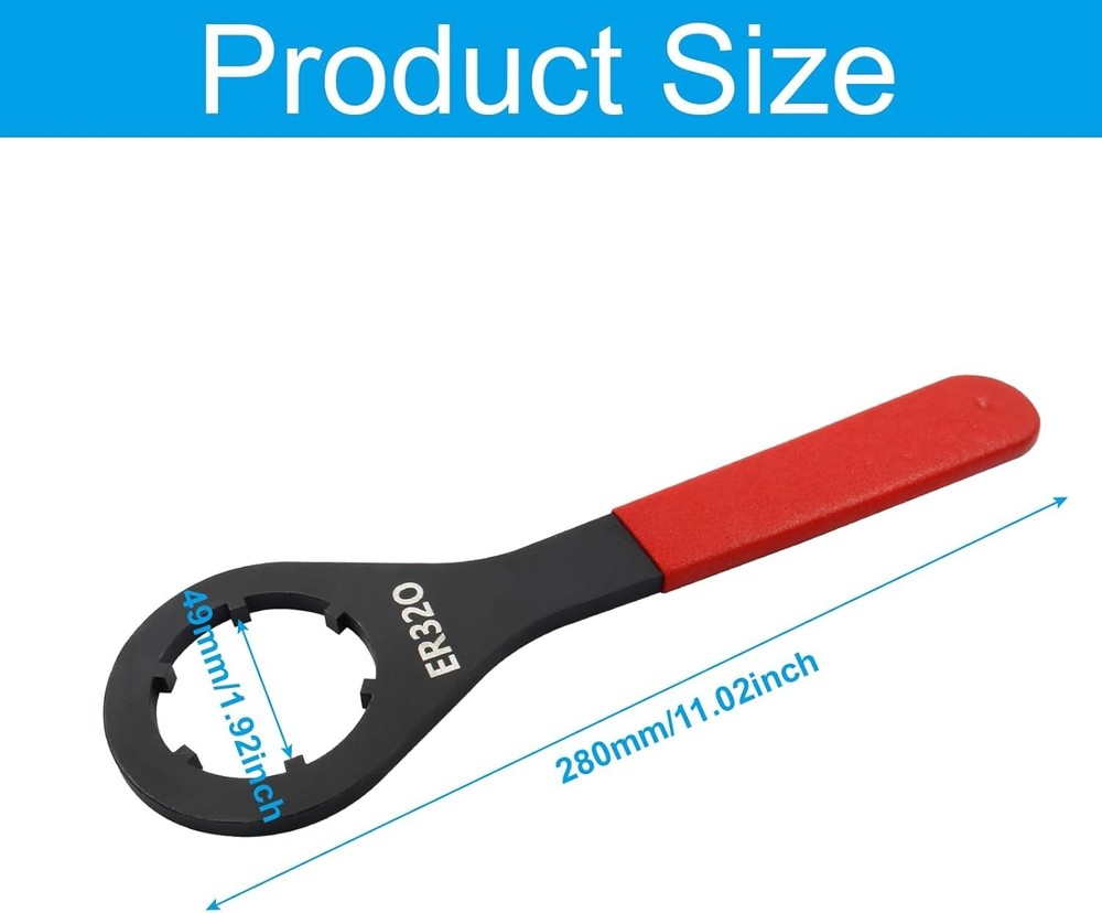Durable 32mm O-Type Wrench with Ergonomic Rubber Handle for Precision Machining