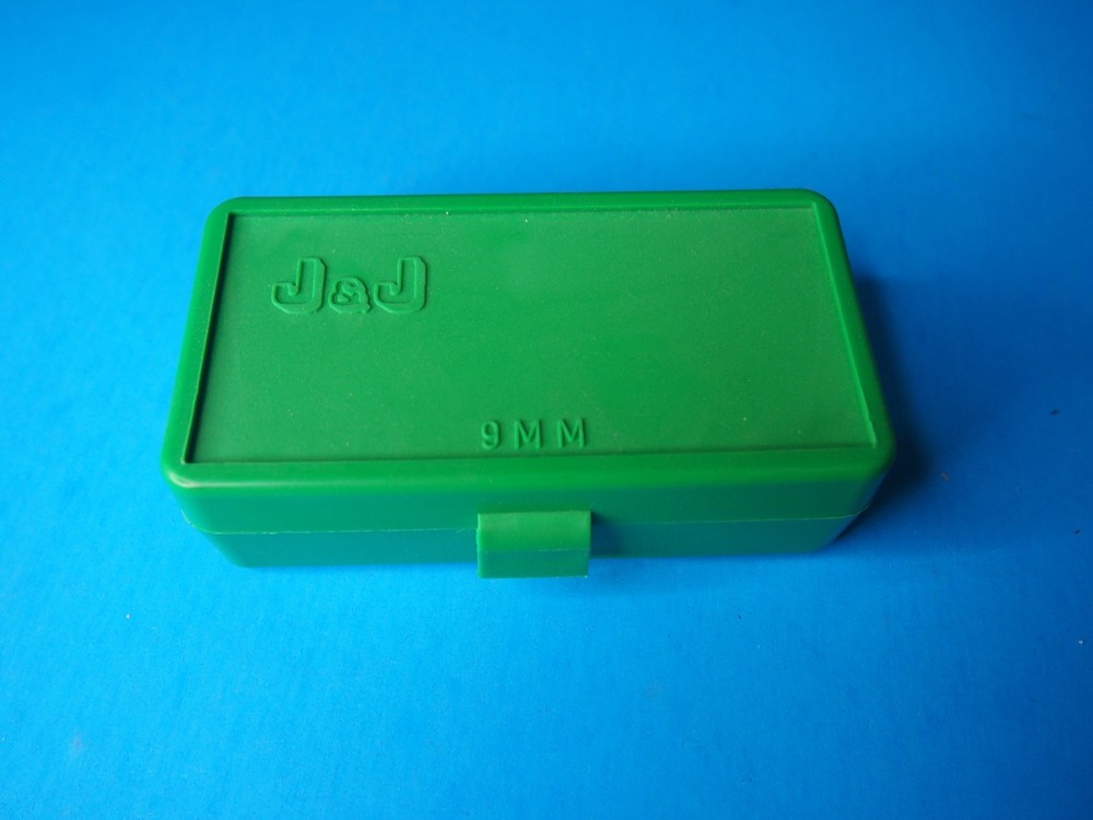 J & J  9mm Ammo Storage Box Case - 50 Round