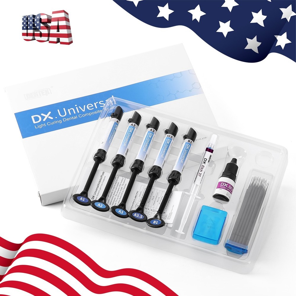 Dental Orthodontic Bonding Bracket Light Cure Adhesive Etching Gel Composite kit